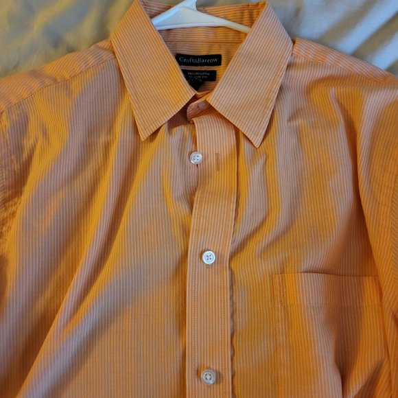 Mens Croft & Barrow L/S Striped Dress Shirt (15.5 34-35) - Picture 1 of 3